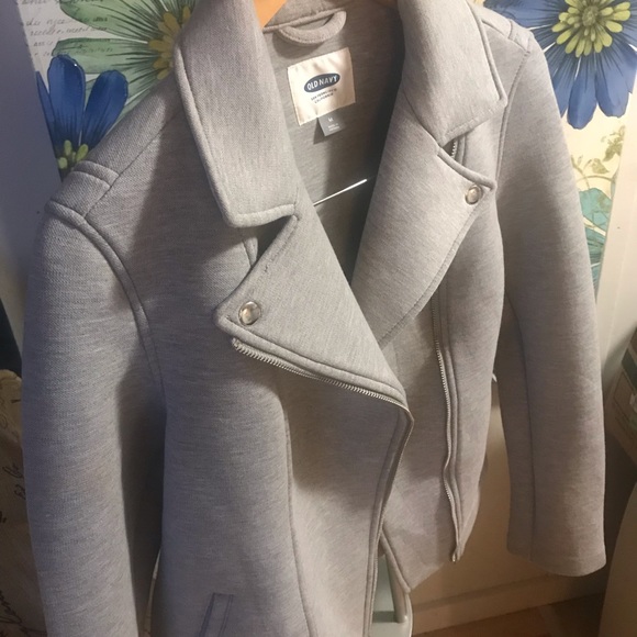 New biker style jacket stretch sweatshirt material - Picture 2 of 7